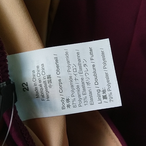 J. Crew Deep V-neck French One Piece Swimsuit Iris Purple Plus Size 22 NWT - Picture 6 of 8